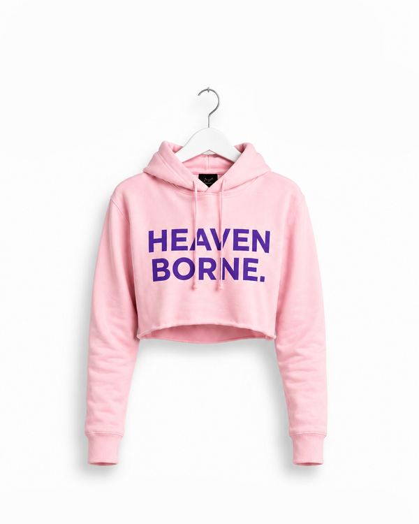 Pink & Purple Cropped Hoodie