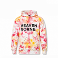 Red and Yellow Tie-dye Pullover Hoodie